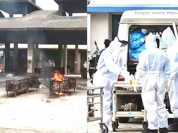 शवों की भारी संख्या को देखते हुए लकड़ी से अंतिम संस्कार के लिए 90 नए प्लेटफॉर्म तैयार किए गए हैं