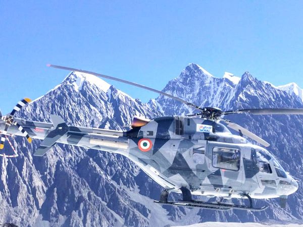 India made Light Utility Helicopter demonstrates high-altitude capability, lands at Siachen base after taking off from Leh 