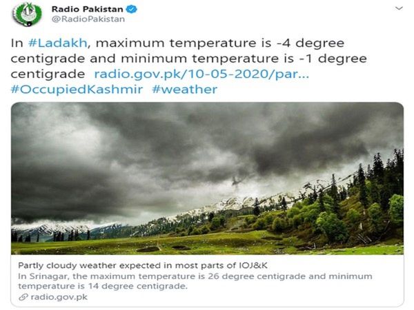 Pakistan twitter handle made such mistake while telling Ladakh weather