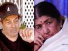 Lata Mangeshkar and Dharmendra
