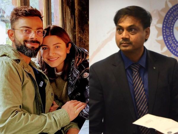 Virat Kohli, Anushka Sharma and msk prasad