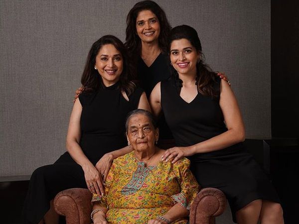 Madhuri Dixit Shares Mother And Elder Sisters Photos In Social Media Know About Their Profile 0627