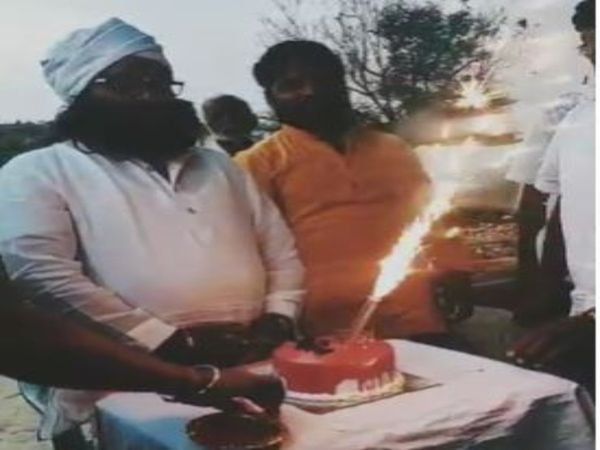 Lockdown violation: Tujla Bhavani temple Mahant celebrated birthday in community gathering