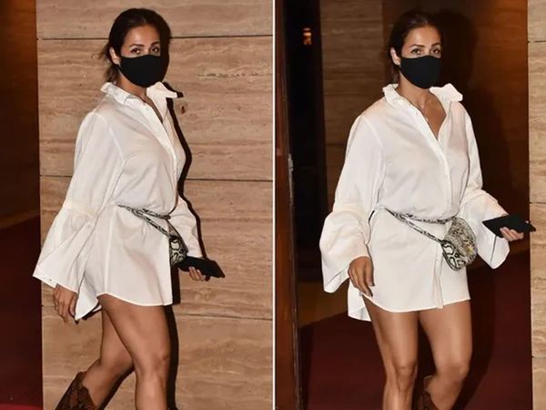 Malaika Arora forget to pull up her pant