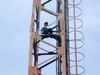 Man climbed the tower for air