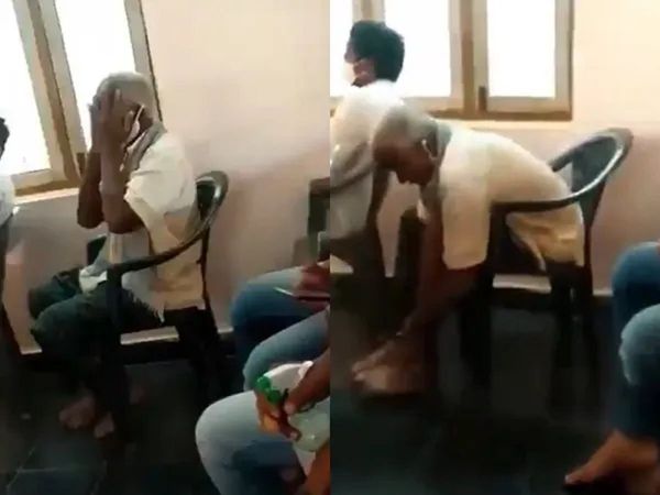 शख्स ने लोशन की तरह पूरे शरीर पर लगाया सैनिटाइज़र, VIDEO