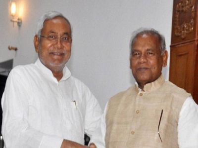Nitish Kumar and Jitan Ram Manjhi Nitish Kumar and Jitan Ram Manjhi