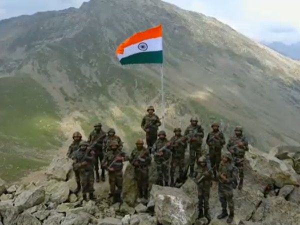 Army personnel hoisted the tricolor at a height of 12,125 feet in Anantnag in Jammu and Kashmir, watch Video