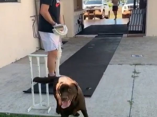 Marnus Labuschagne training during lockdown