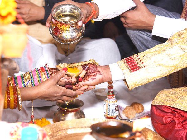 Groom 1 with and two brides at the wedding matter came up in Betul, Madhya Pradesh