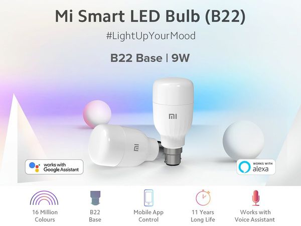 Xiaomi Launches Smart LED Bulb Mi Smart LED Bulb (B22), Price Rs 799, know Features