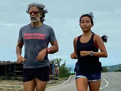 Milind Soman and Ankita Konwar