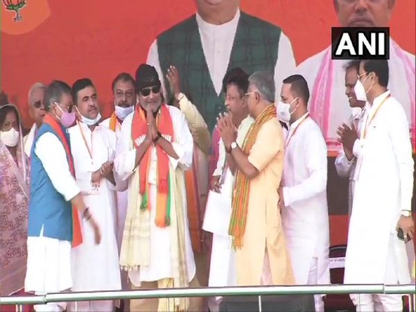 West Bengal Actor Mithun Chakraborty joins BJP at PM's rally at Brigade Parade Ground, Kolkata