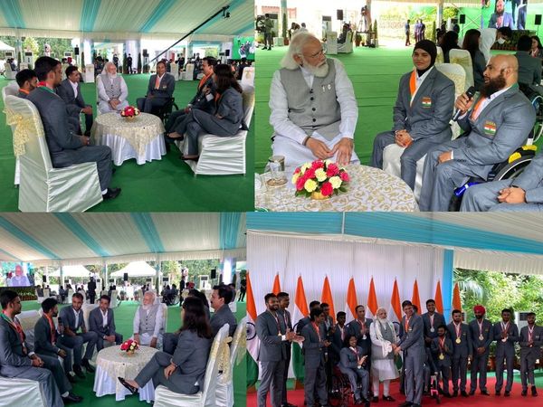 PM Narendra Modi met the Indian Paralympic champions who participated in the 2020 Tokyo Paralympics
