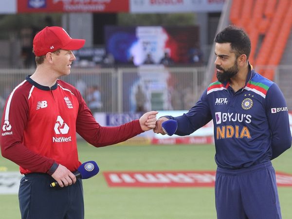 Eoin Morgan Virat Kohli