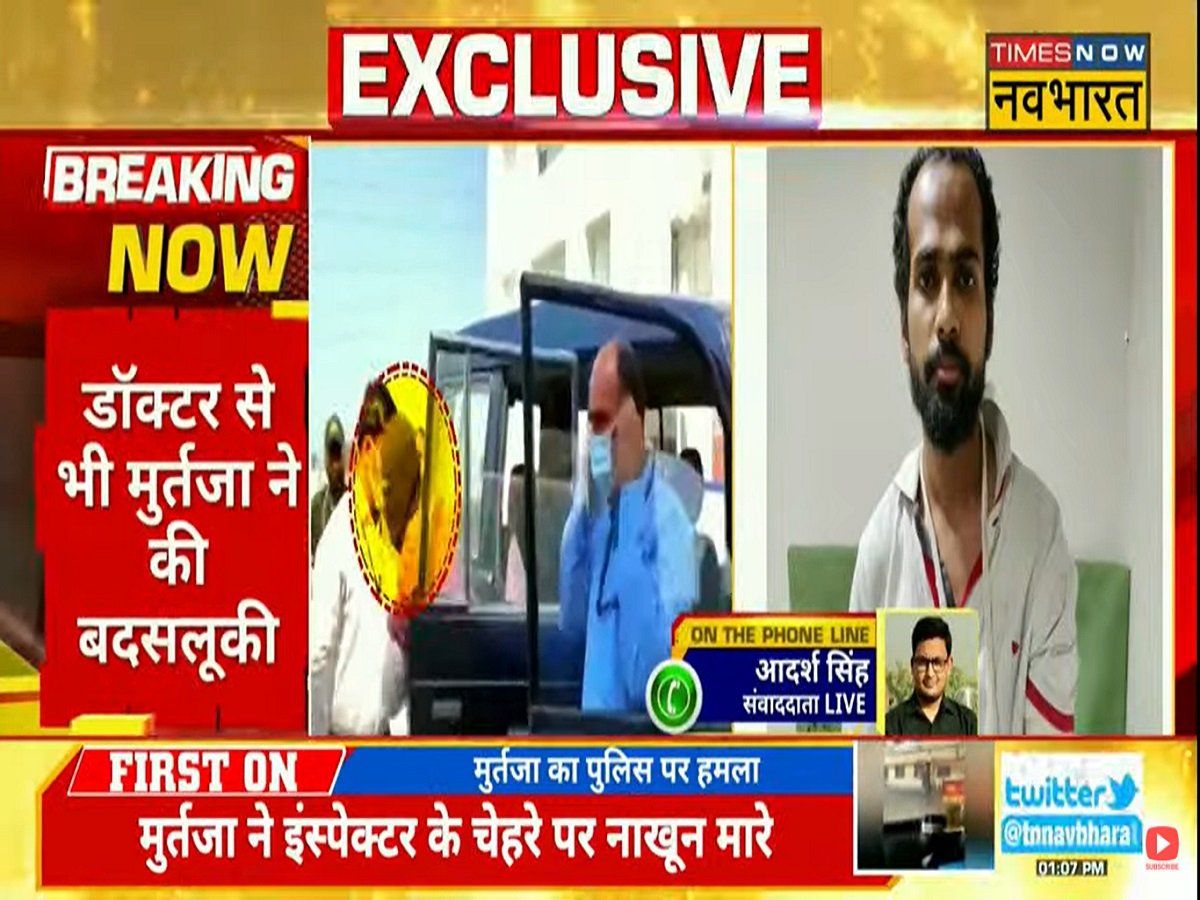 गोरखपुर हमले के आरोपी ने फिर से किया पुलिसर्मियों पर हमला, डॉक्टरों से भी की बदसलूकी