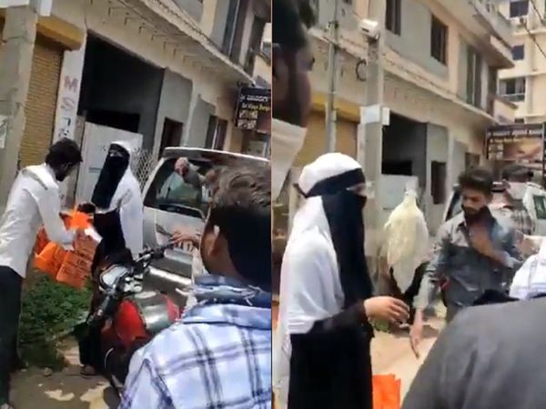   Two muslim women targetted for shopping at a clothing store in Davangere Karnataka