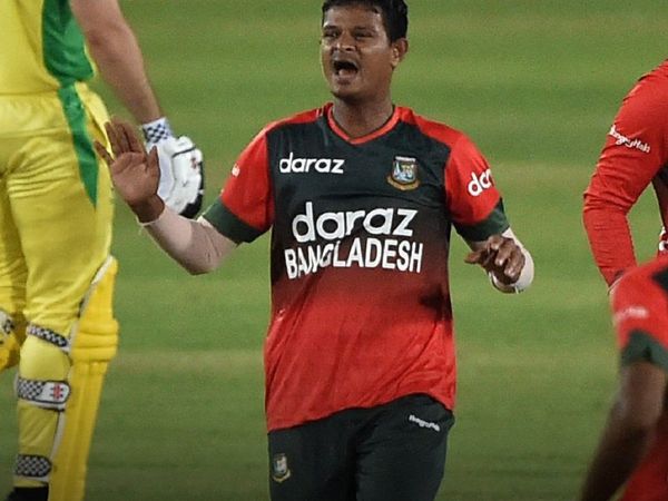 Nasum Ahmed against Australia in first T20I