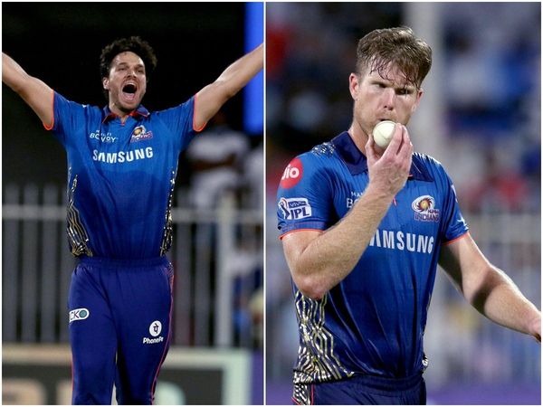 Nathan Coulter-Nile and James Neesham, IPL 2021: RR vs MI