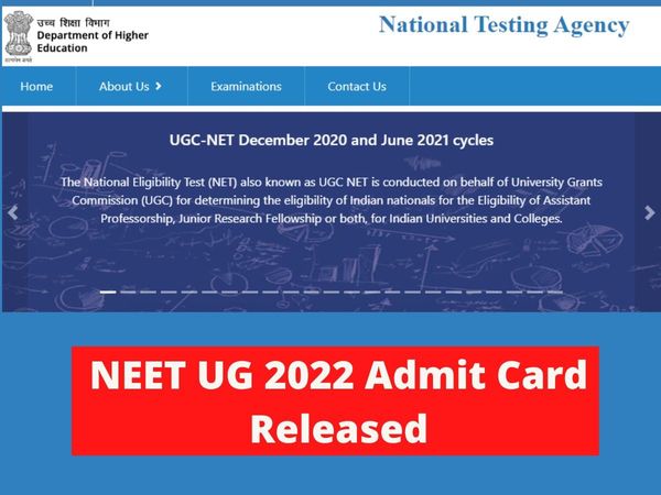 NEET UG 2022 Admit Card declared at official website nta.nic.in know how to download