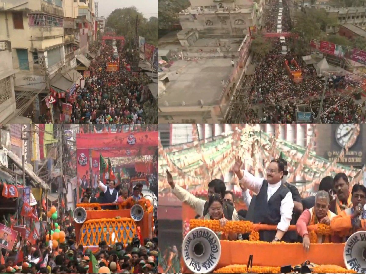 बंगाल दौरे पर पहुंचे नड्डा के रोडशो में उमड़ी जबरदस्त भीड़, क्या ममता के लिए है खतरे की घंटी?