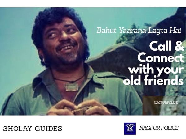 Nagpur Police shared Shole film photos