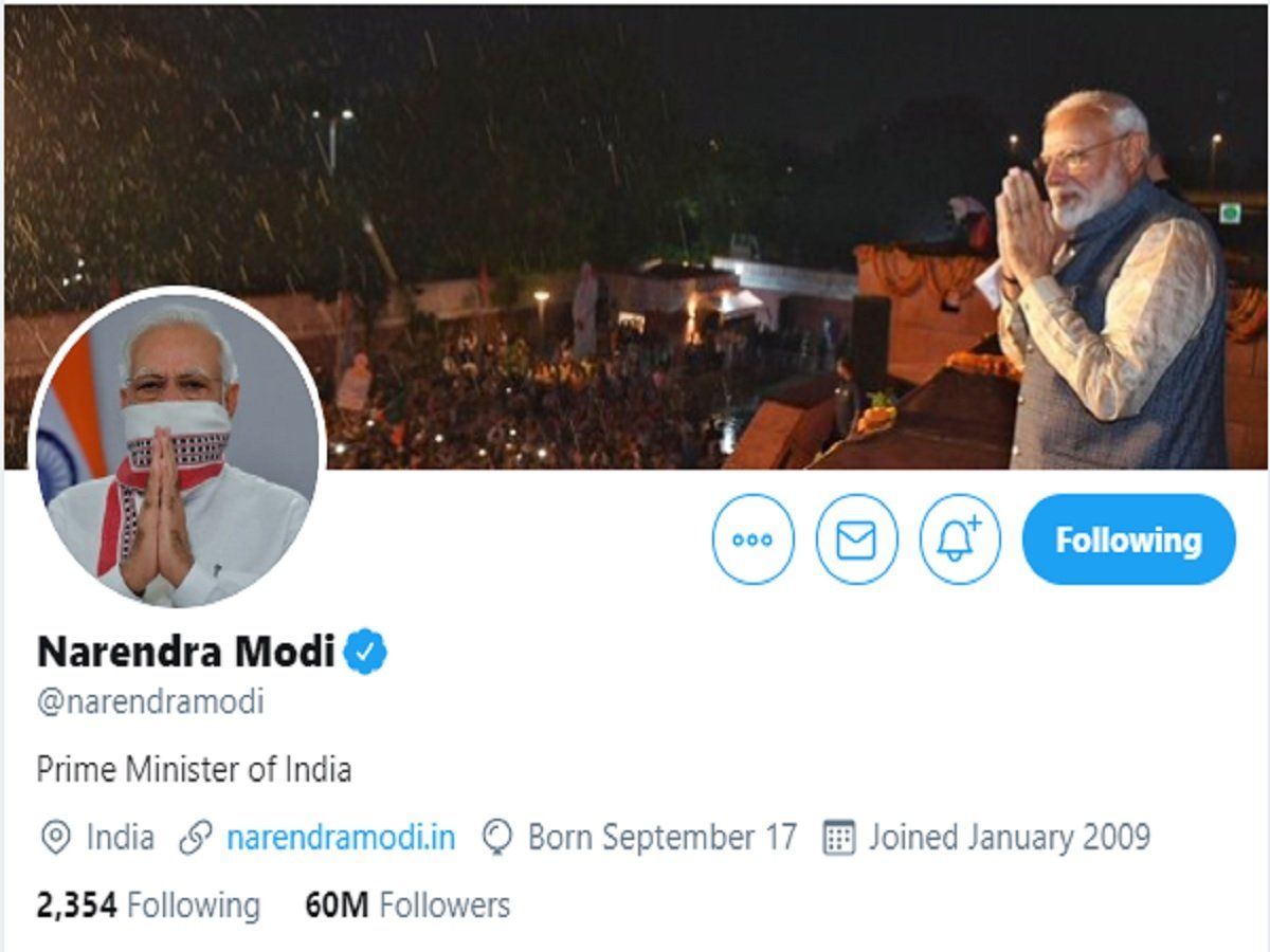 Twitter पर विश्व के तीसरे सबसे लोकप्रिय नेता बने मोदी, 6 करोड़ के पार पहुंची फॉलोअर्स की संख्या