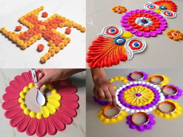 Make Rangoli on Navratri , नवरात्रि पर जरूर बनाएं रंगोली