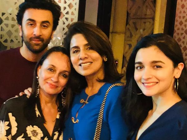 Neetu Kapoor, Ranbir Kapoor, Alia Bhatt