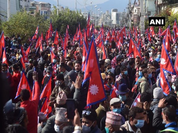 Nepal Demonstration held in capital Kathmandu demanding restoration of monarchy in the country
