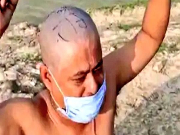 Varanasi Indian citizen took Rs 1000 to pretend to be a Nepali and tonsured his head 