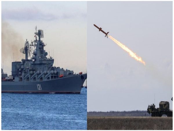 Neptune Missile and Russian Moskva Warship