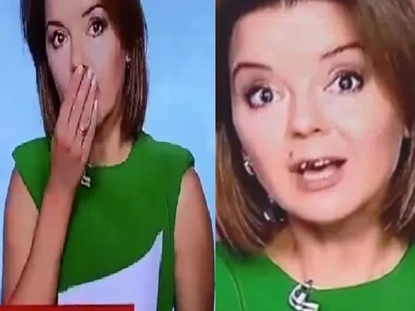 News anchor loses her tooth live on air tooth calmly catches