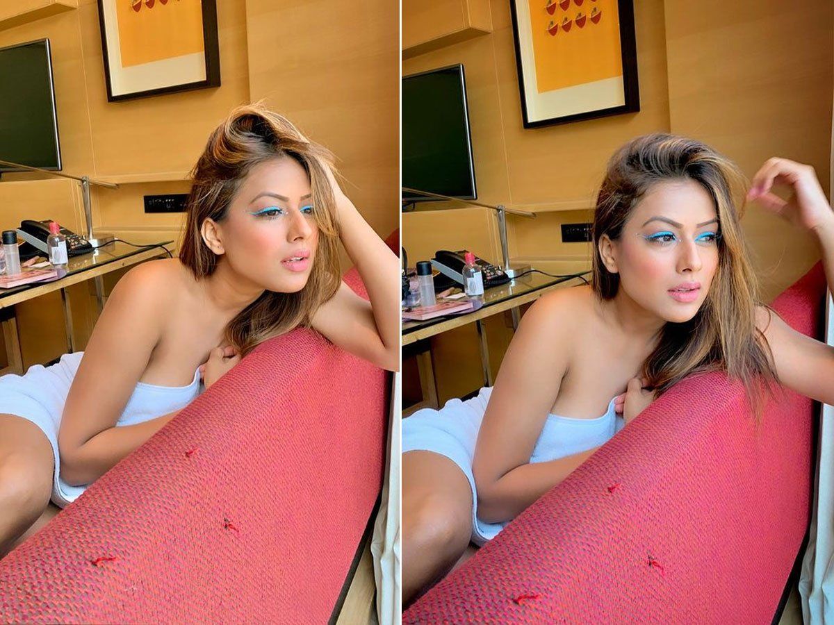 Nia Sharma Hot Photoshoot Nia Sharma Bold Photoshoot in towel goes