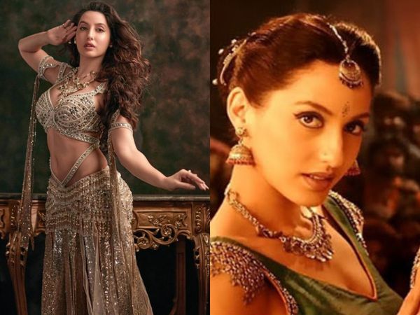 nora fatehi oops moment captured in camera, nora fatehi suffered wardrobe malfunction in front of public, bollywood actress nora fatehi suffered oops moment and wardrobe malfunction in public but actress tamanna bhatia helped her