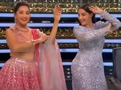 Nora Fatehi teaches Madhuri Dixit Dilber Step Nora Fatehi teaches Madhuri Dixit Dilber Step