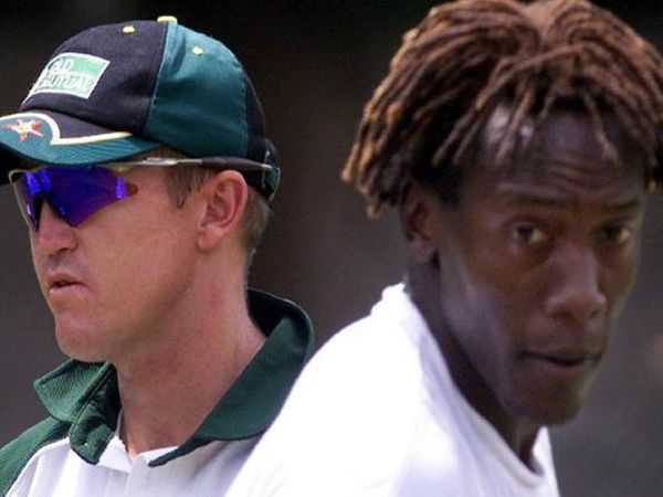 Henry Olonga and Andy Flower
