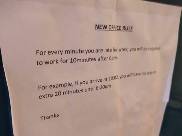 New Office Rule Photo Goes Viral On Social media