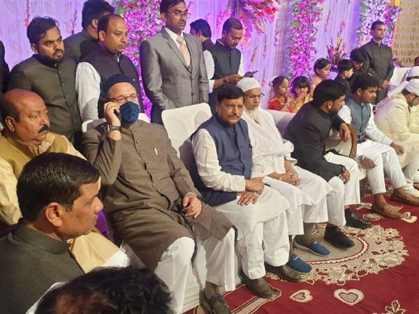 Meeting between Owaisi and Shivpal during wedding ceremony in UP, speculation intensified for alliance