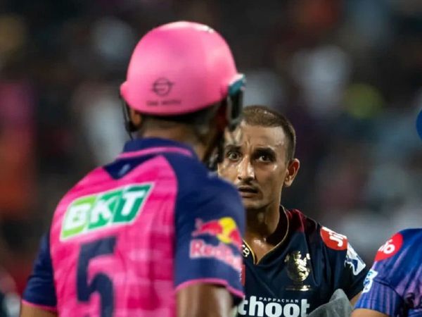 Harshal Patel vs Riyan Parag fight