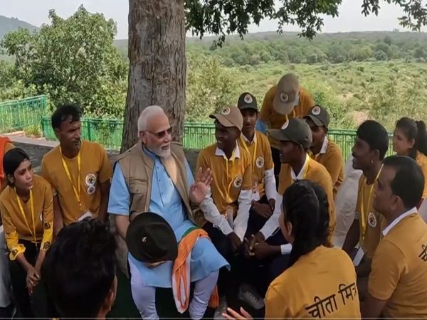 PM Modi releases 8 cheetahs in Kuno National Park, talks to Cheetah Mitra in the forest
