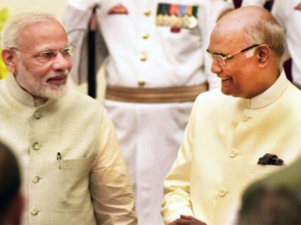 President Kovind and Prime Minister Narendra Modi greets people on Diwali