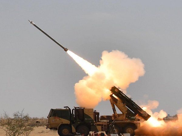 Pinaka Rocket system test