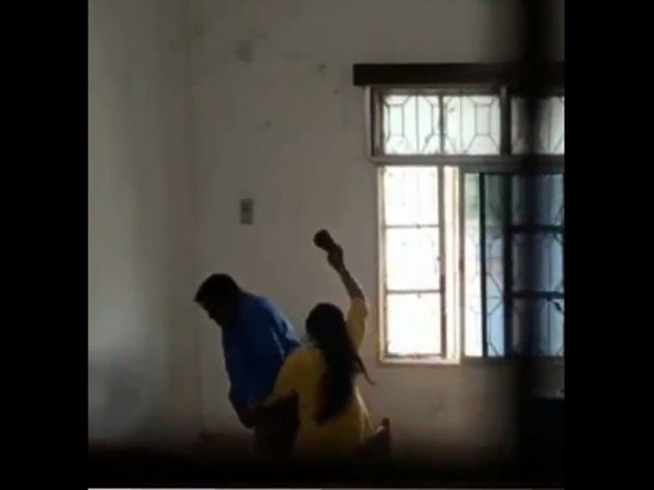 Wife beats up Professor Husband In Odisha Shocking Video Goes Viral