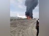 Tibet Airlines plane Skids on runway, catches fire at Chinese airport