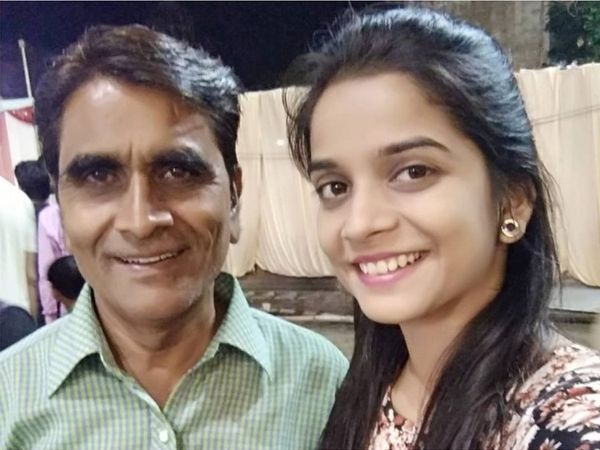 Preksha Mehta with Father