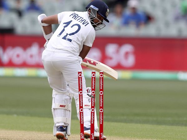 Prithvi Shaw against Australia