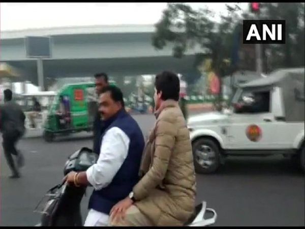 Congress worker who gave Priyanka Gandhi a ride on his Scooty issued Rs 6100 challan