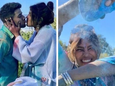 Priyanka Chopra Nick Jonas Holi Photos Priyanka Chopra Nick Jonas Holi Photos