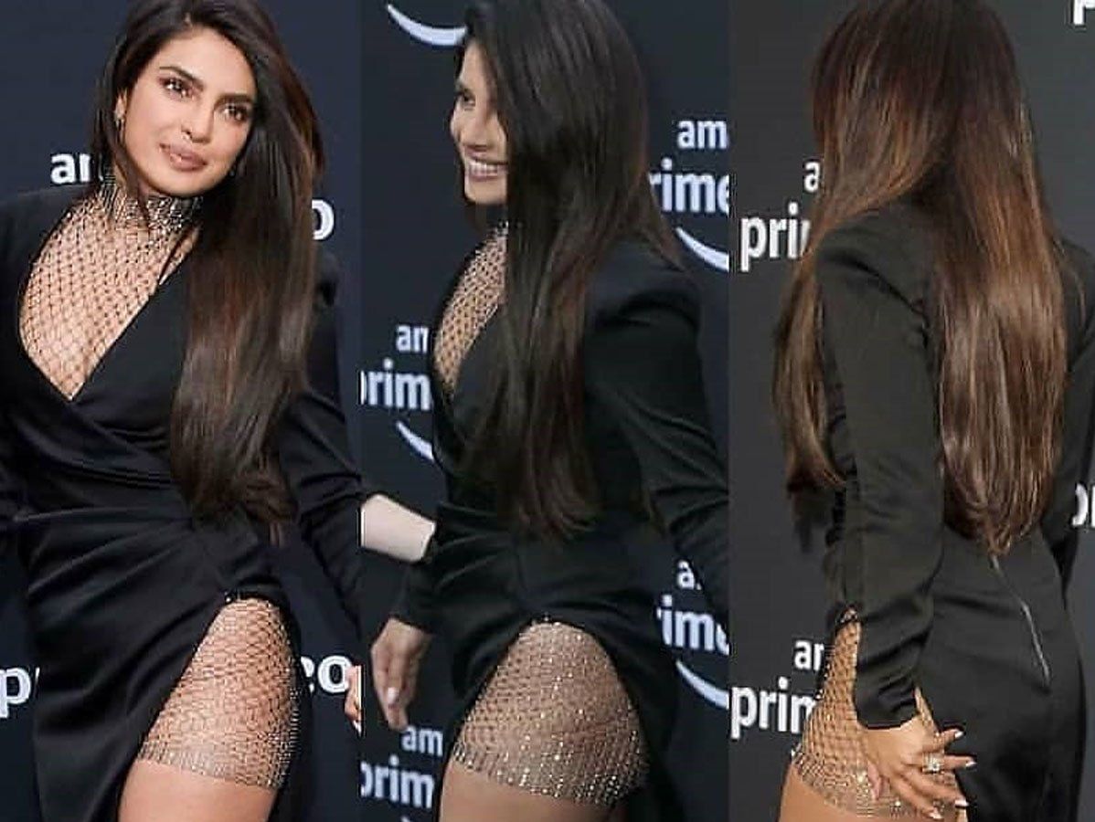 Priyanka Chopra Oops Moment Wardrobe Malfunction On Camera जालीदार ड्रेस की वजह से ऊप्‍स